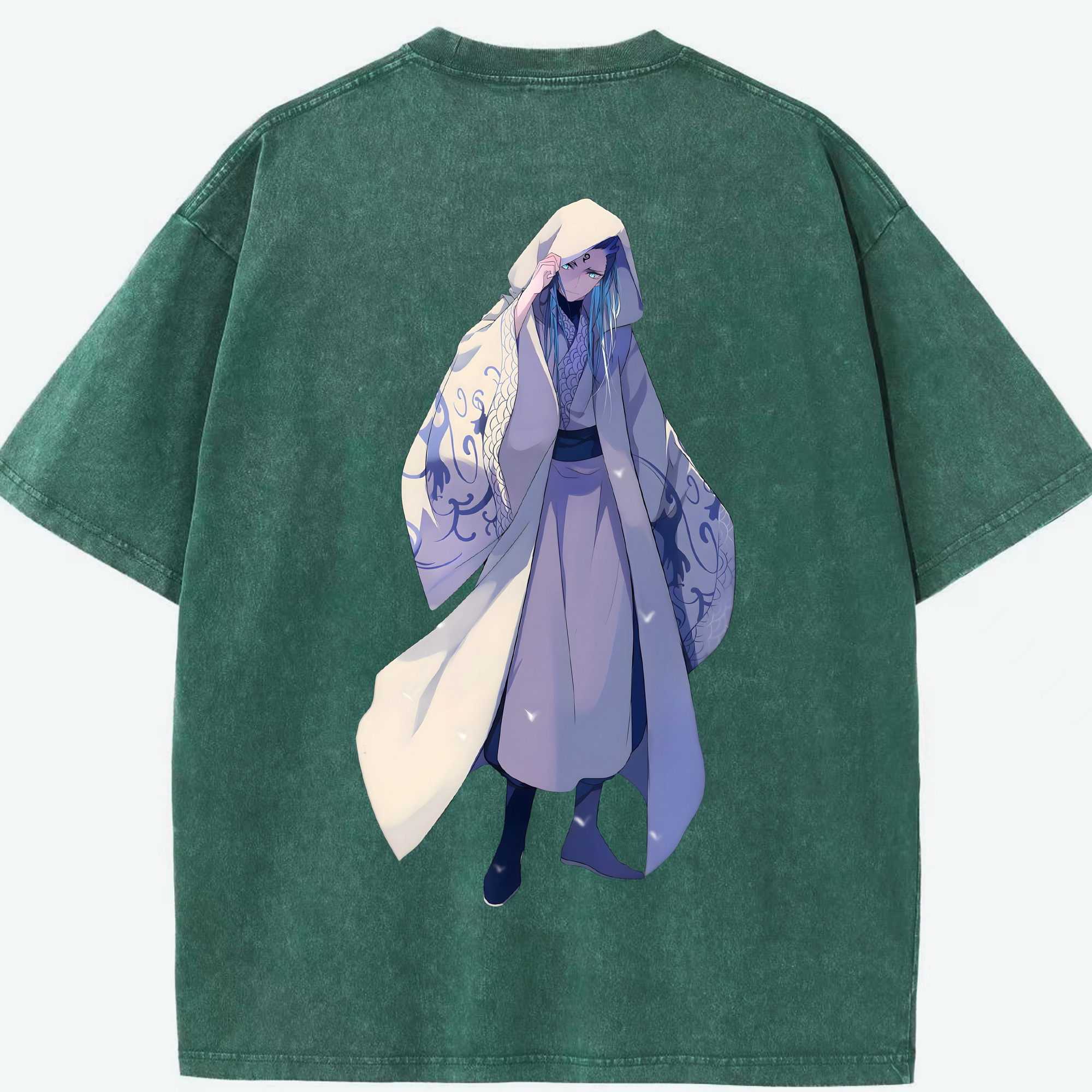 （画像用） Ne Zha 2 ナタ 魔童の大暴れ 綿100% ヴィンテージ風 半袖Tシャツ（背面プリント）